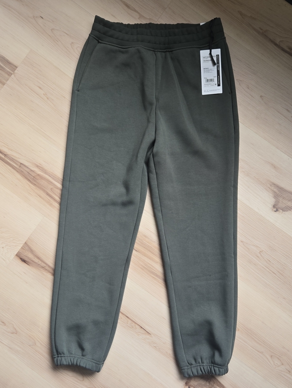 NWT CALIA Soft Scuba Fleece Cinch Jogger, Ivy Green, Size Small